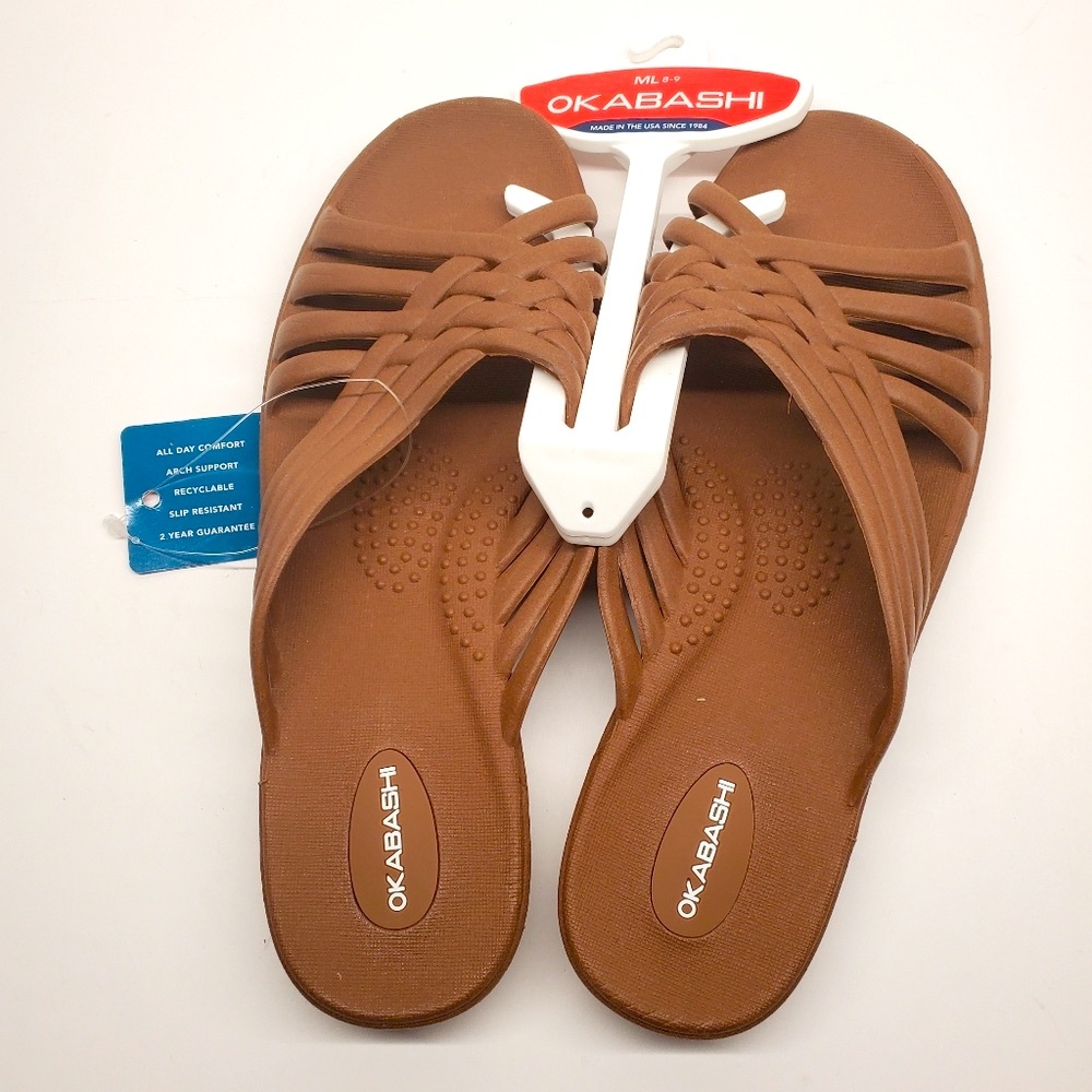 Okabashi Women's Brown Flip Flops Sandal